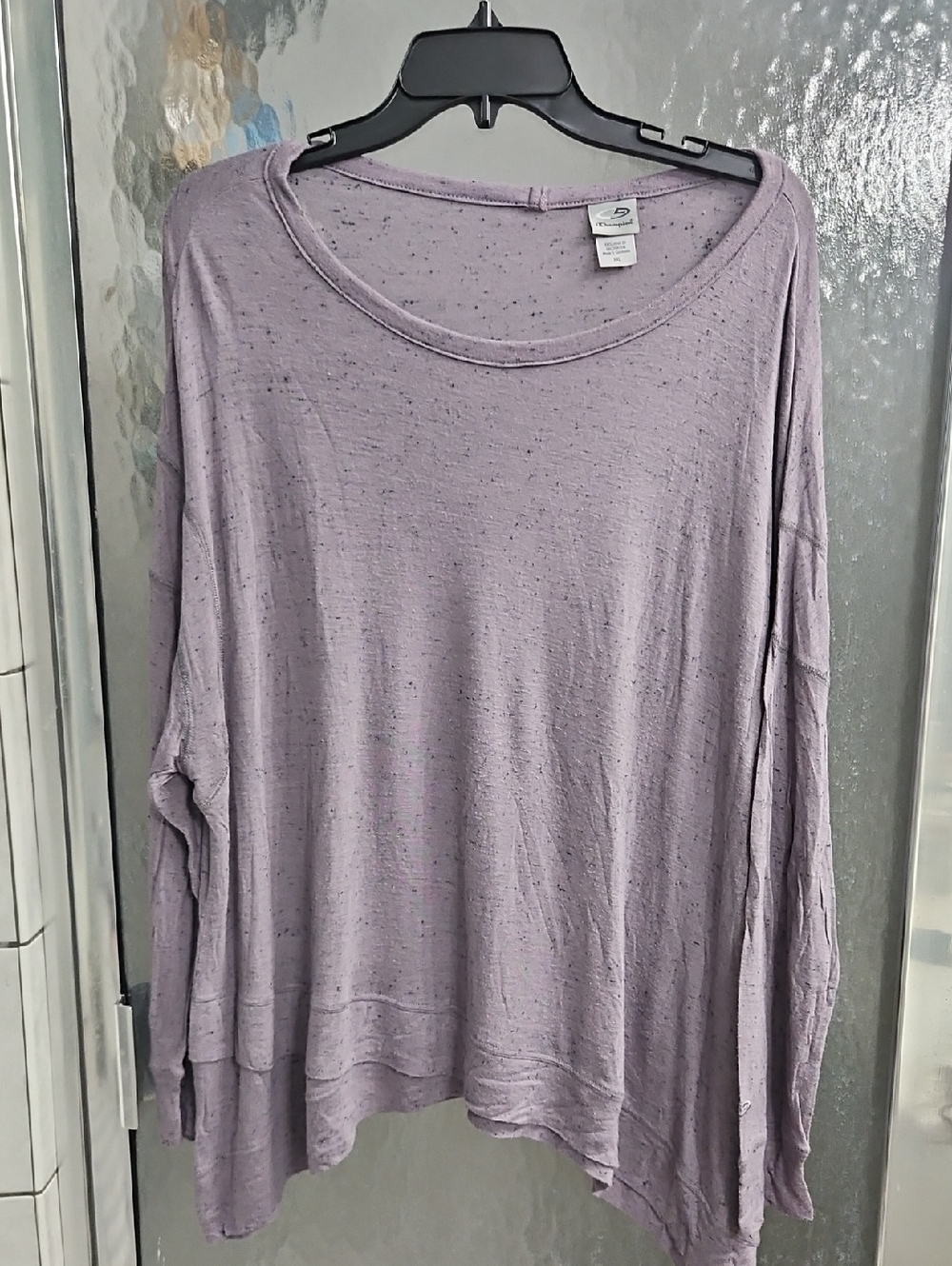 Champion Lavender Long-Sleeve Scoop Neck Tee